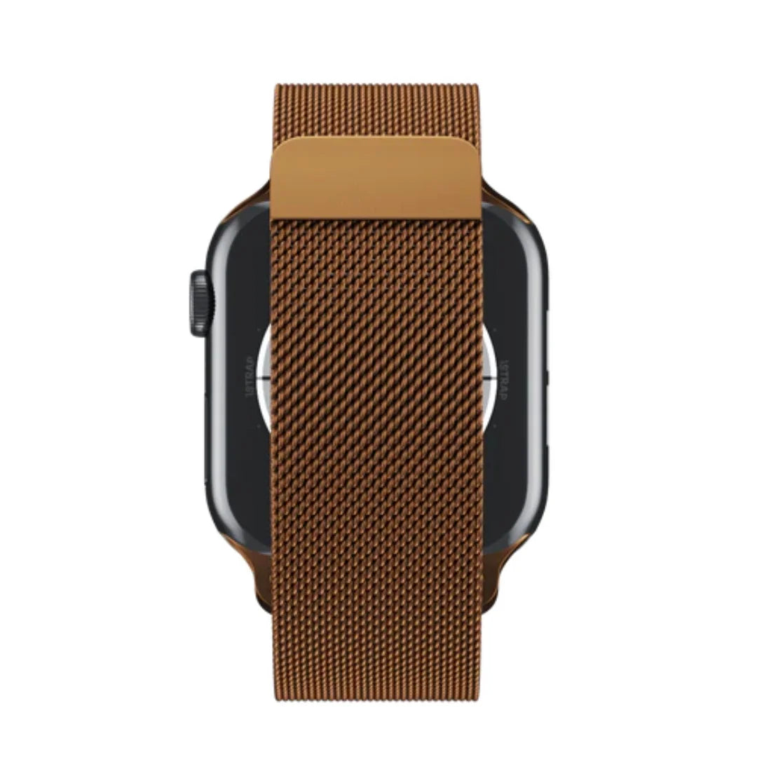 Coffee Color | Apple Watch Milanese Magnetic Loop Strap | Stainless Steel Band | 42mm / 44mm / 45mm