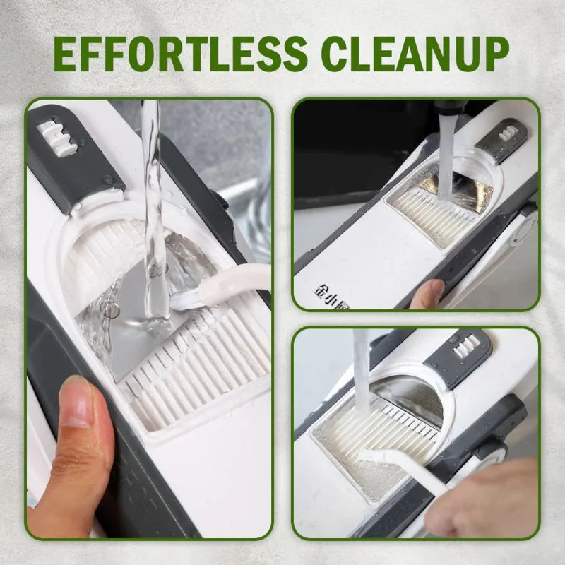 Brava Spring Vegetable Slicer Chopper | Manual Mandoline Cutter / Grinder | Multi-Function Fruit & Vegetable Slicer
