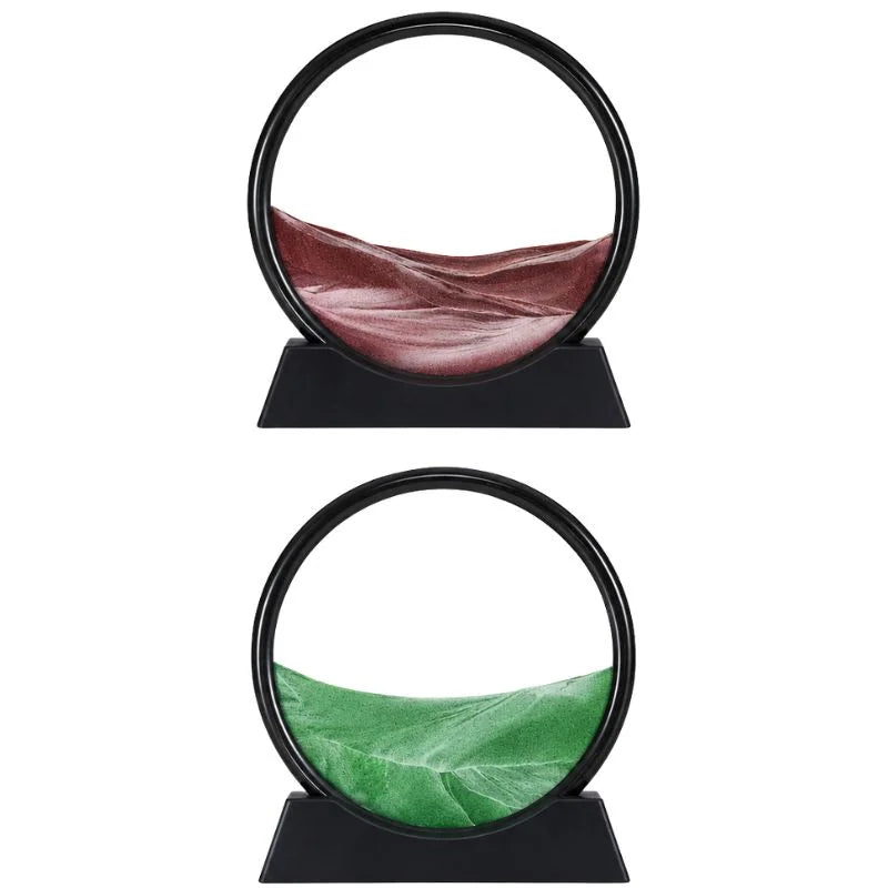 Moving Sand Art Picture | 3D Dynamic Deep Sea Sandscape with Display Stand | Random Color