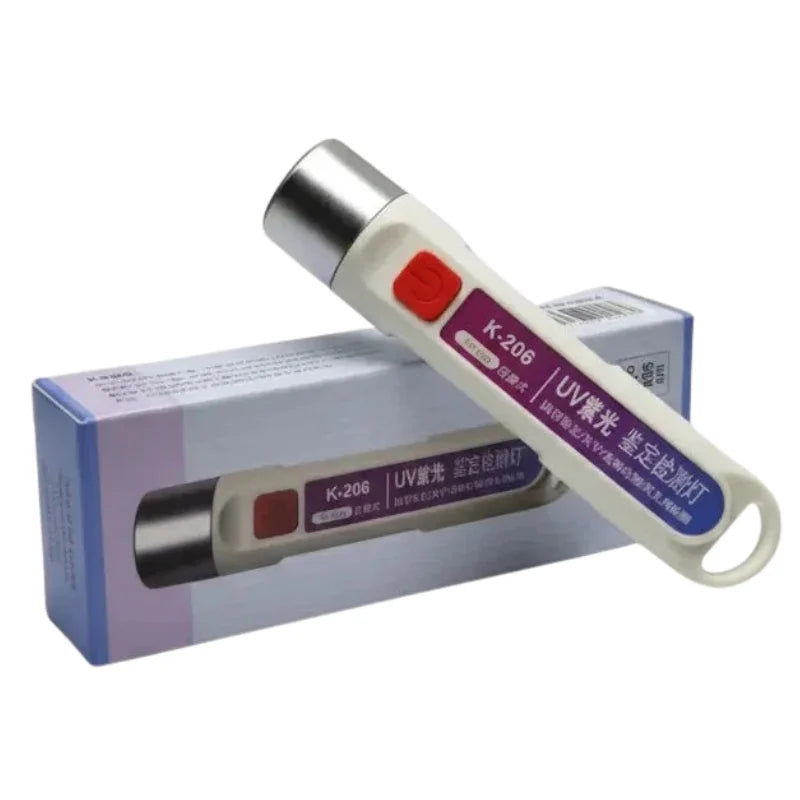 UV Currency Checker Rechargeable Light | K-206 365nm | Portable UV Torch for Banknote Security Features, Fluorescent Detection & Inspection