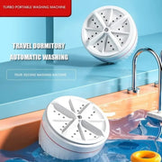 Portable USB Mini Turbo Washer | Ultrasonic Travel Washing Machine for Socks, Underwear & Dishes