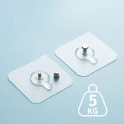 4 PCs Punch-Free Screw Hanger | Non-Marking Wall Hook Stickers | Heavy-Duty Picture & Decor Holder