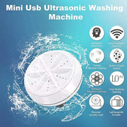 Portable USB Mini Turbo Washer | Ultrasonic Travel Washing Machine for Socks, Underwear & Dishes