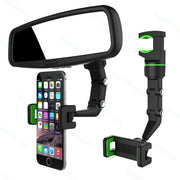 Universal Car Rearview Mirror Phone Holder | Hands-Free Adjustable Mount for Smartphones & GPS