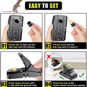 Heavy Duty Plastic Mouse Trap | Reusable Mouse Catcher | Best Quality Rodent Trap