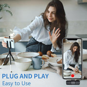 K9 Dual Wireless Lavalier Microphone | Plug & Play USB Type-C | Mic with Auto Sync & Noise Reduction