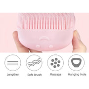 Soft Silicone Bath Brush with Hooks | Baby & Adult Body Scrubber | Random Color | With Box