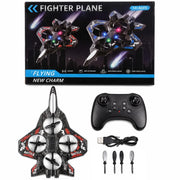 Premium RC Fighter Plane 2.4 GHz | Remote Control Foam Airplane Toy with Lights & 3D Stunt Glider