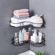 Wall Corner Rack | Multipurpose Kitchen & Bathroom Corner Organizer | Metal Wall Mount Storage Rack