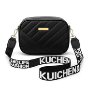 Black Leather Handbag for Girls & Women | Stylish Shoulder & Crossbody Bag | Daily Use & Gift