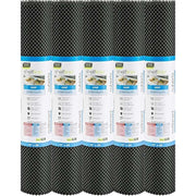 Anti-Slip Fridge & Shelf Mat | Waterproof Washable Liner for Kitchen Drawers Cabinets | Black