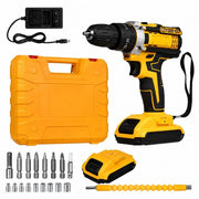 Cordless Drill Machine Kit with 2  Batteries  & 26 Accessories | Portable Rechargeable Impact Drill Set
