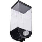 Wall Mounted Cereal Dispenser | 1.5L Transparent Grain Storage Container | One-Touch Cereal & Rice Dispenser | Space Saving Kitchen Organizer