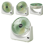 Circular Rechargeable Desktop  Fan | Model QL-01 | 3 Speed Personal Cooling Fan | Quiet Air Circulator for Home, Office & Travel | Random Color