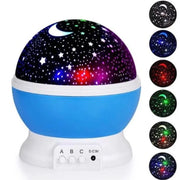 Star Master Projector Night Lamp | 360° Rotating LED Moon & Starry Sky Projector | USB & Battery Operated | Portable Night Light | Random Color