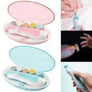 Premium 6-in-1 Electric Baby Nail Trimmer Set | Safe Infant Nail Filer & Manicure Pedicure Kit with LED Light & Storage Case | Cell Operated | Random Color